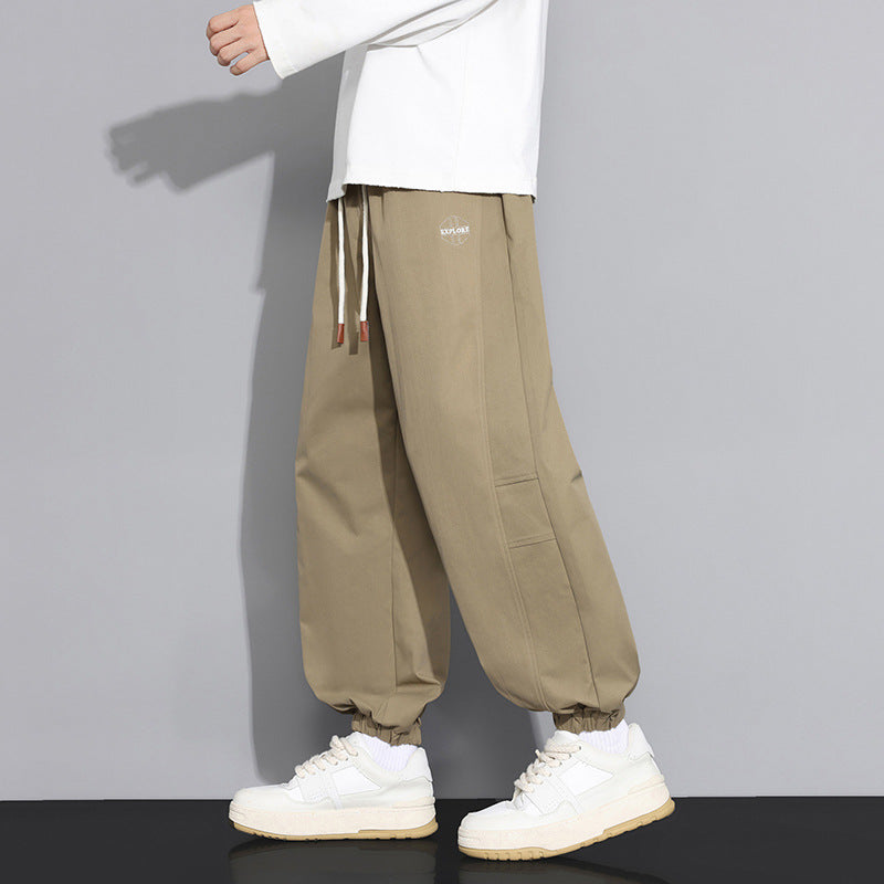 Men Comfortable Relaxed Fit Pleated Trousers