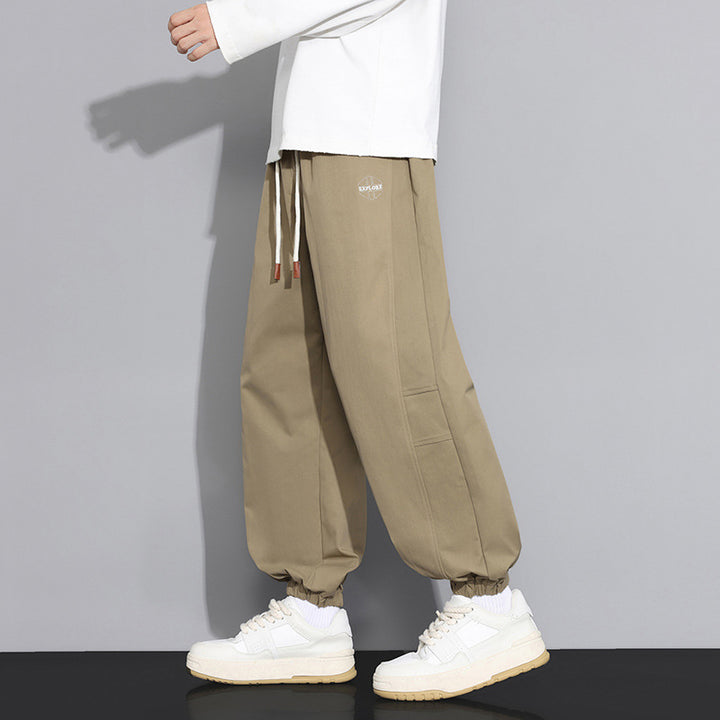 Men Comfortable Relaxed Fit Pleated Trousers