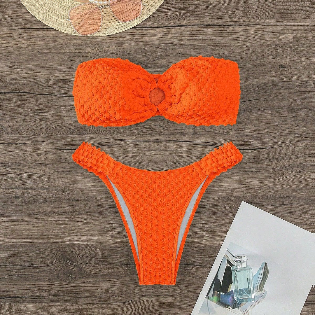 Women's bandeau bikini with textured surface and very good fit Mune Fashion