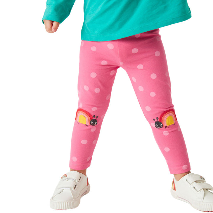 Girls leggings with cheerful snail and polka dot design Mune Fashion