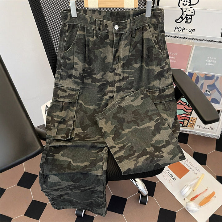 Women's fashionable cargo pants with camouflage pattern Mune Fashion