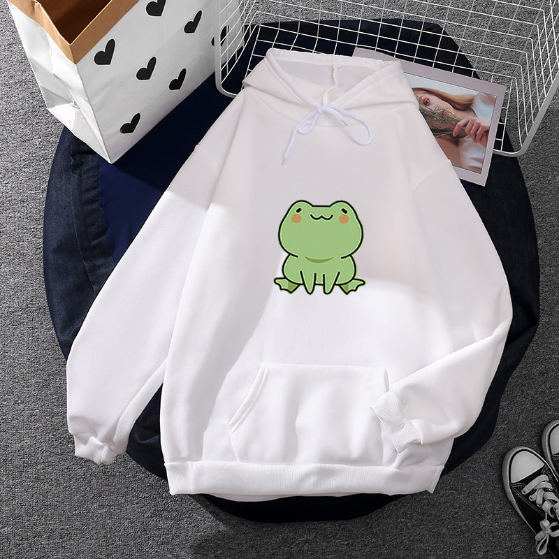 Women's hooded sweatshirt with moon and whale illustration, oversized cut and kangaroo pocket Mune Fashion