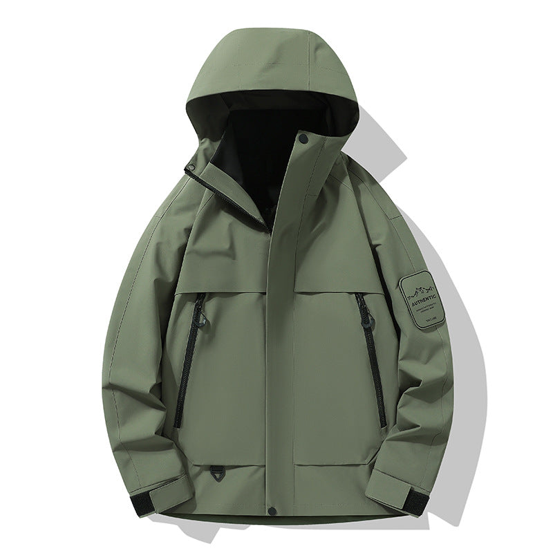 Men's multifunctional waterproof softshell rain jacket with removable fleece inner jacket Mune Fashion