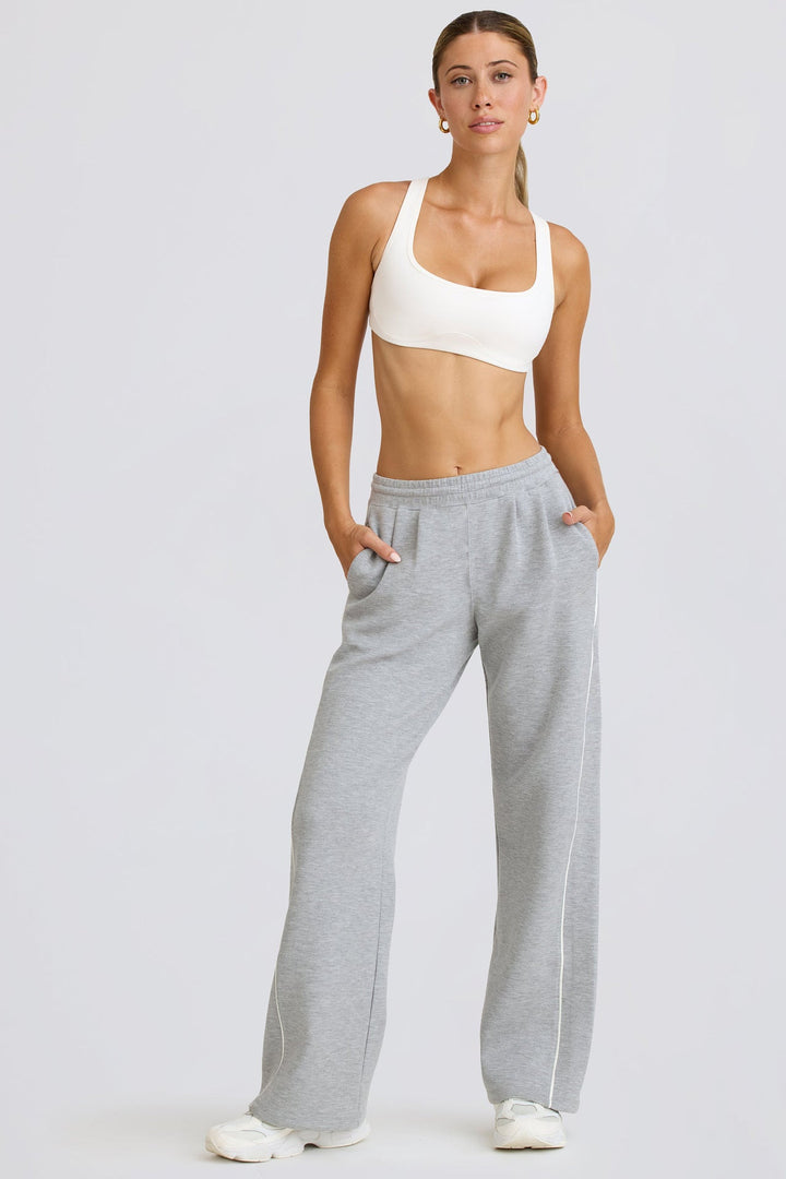 Women's Sporty Leisure Pants with Wide Cut and Practical Pockets Mune