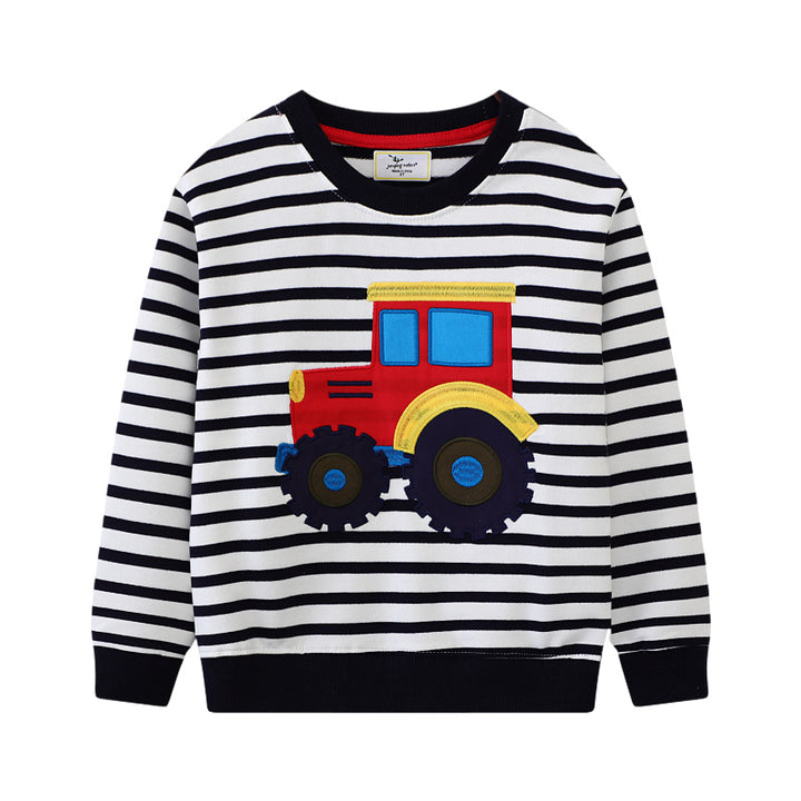 Boys sweatshirt with creative tractor design Mune Fashion