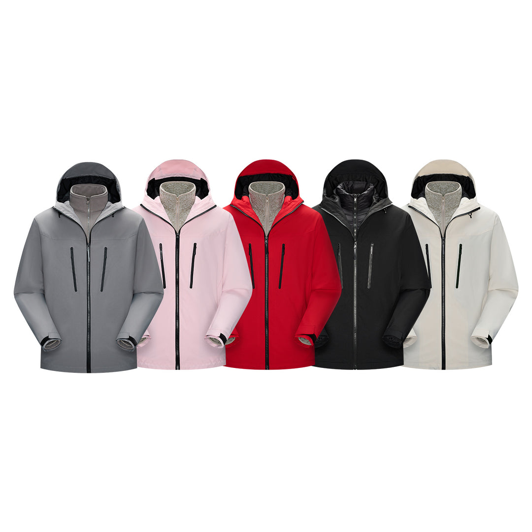 Damen Technische wasserfeste Softshell‑Regenjacke mit Kapuze, versiegelten Nähten und vertikalen Reißverschlusstaschen Mune Fashion