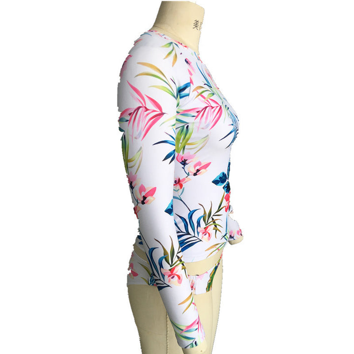 Women's Long Sleeve Swim Set with Floral Patterns and UV Protection Mune Fashion