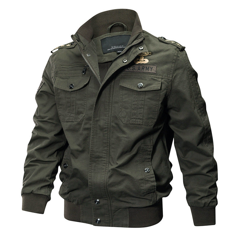 Men's Military Jacket with Practical Pockets Mune Fashion