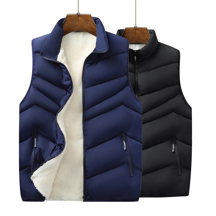 Men's ultra-warm padded vest with Sherpa lining, windproof outer shell and two zippered pockets Mune Fashion