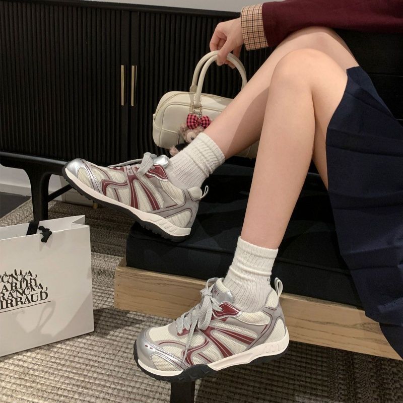 Women's Sportive Retro-Chunky-Sneaker with breathable mesh and sturdy profile sole Mune Fashion