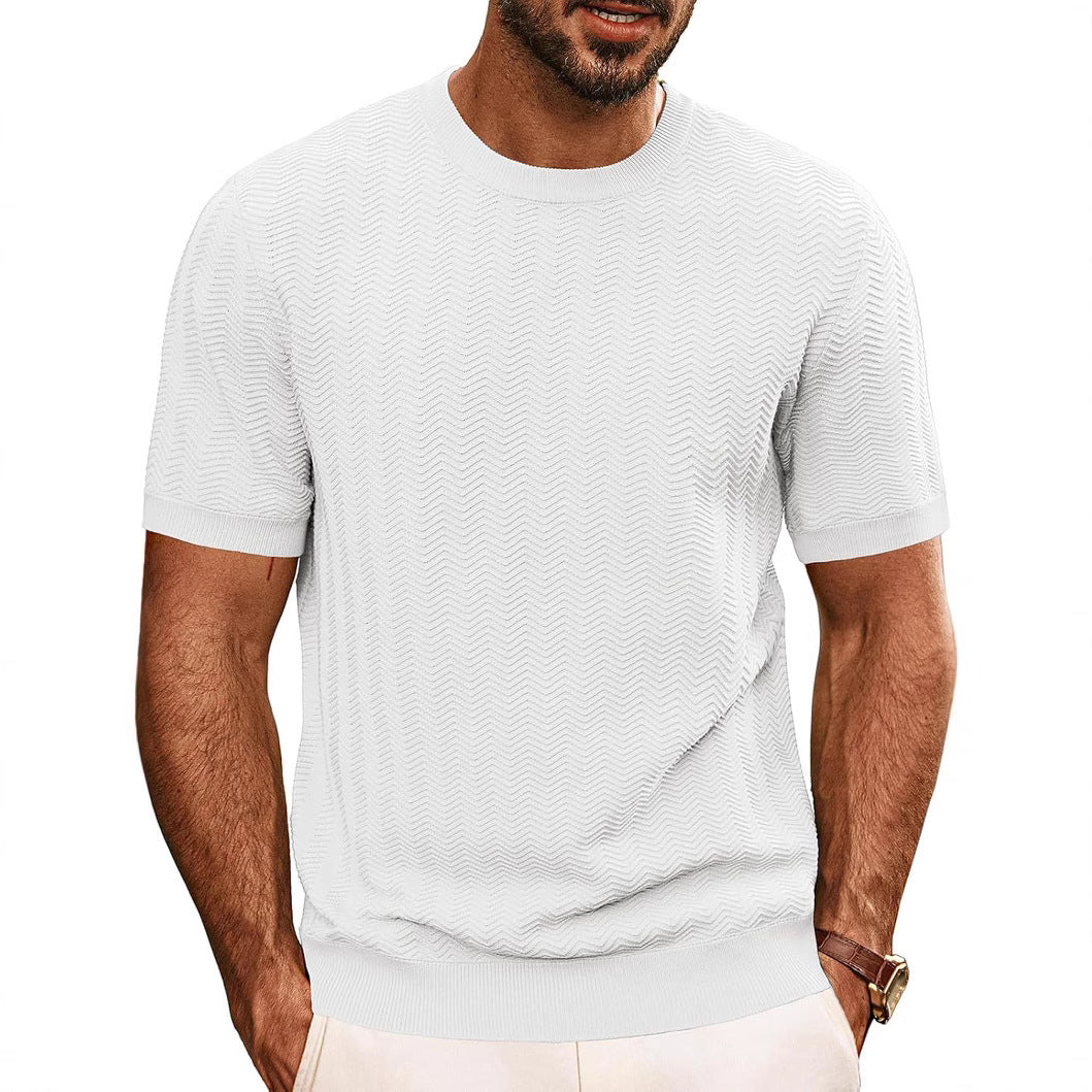 Men's structured round neck T-shirt Mune Fashion