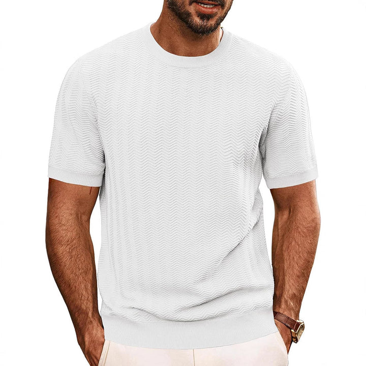 Men's structured round neck T-shirt Mune Fashion