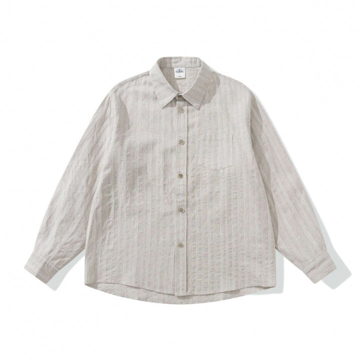 Unisex Lockeres Oversize Shirt made of linen blend with fine waffle texture and breast pocket Mune Fashion