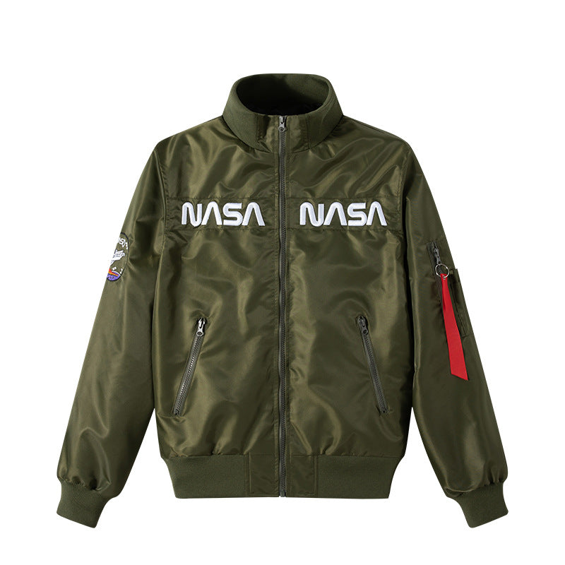 Men's  NASA embroidered chest-panel technical flight jacket Mune Fashion