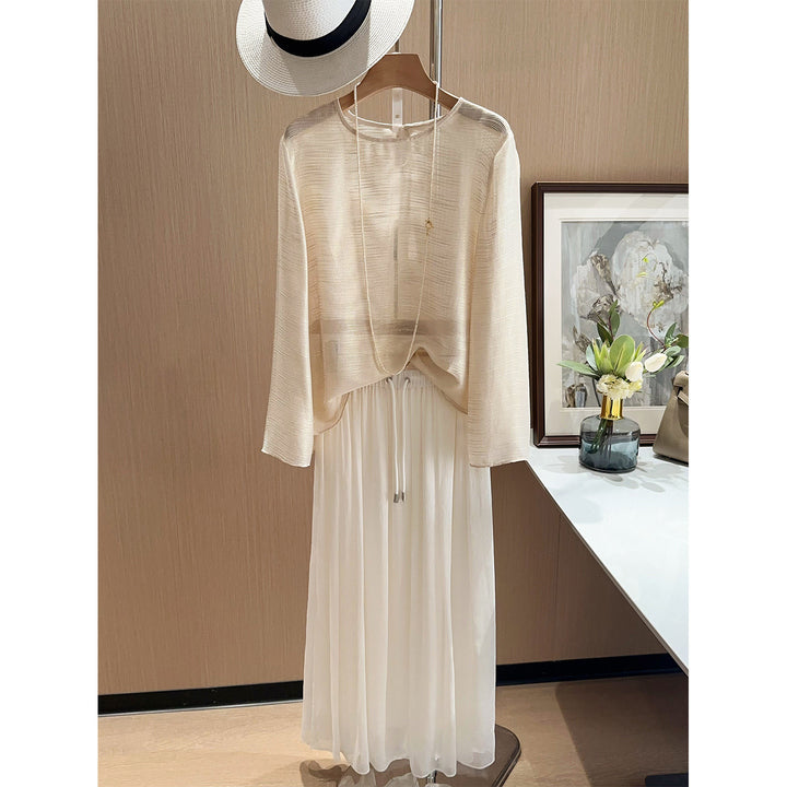 Women Flowing and Elegant Long Sleeve Blouse Mune Fashion