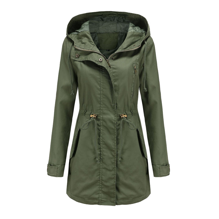 Women's lightweight parka with hood, drawstring and concealed zip Mune Fashion