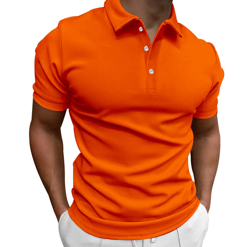 Men's slim fit stretch polo shirt with kent collar and elastic hem Mune Fashion