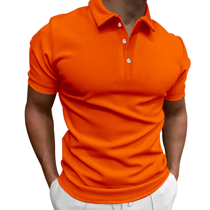 Men's slim fit stretch polo shirt with kent collar and elastic hem Mune Fashion