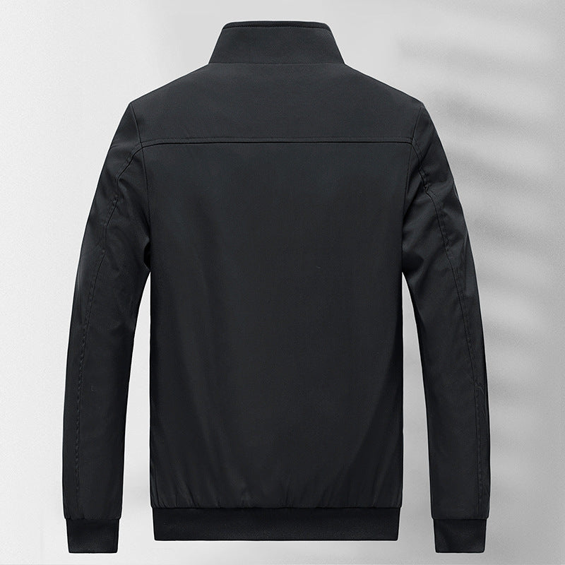 Men's lightweight wind and water-repellent stand collar jacket with thermal lining and zip pockets Mune Fashion