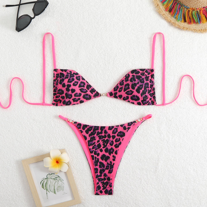 Women’s Triangle Bikini with adjustable straps and elegant floral print Mune Fashion
