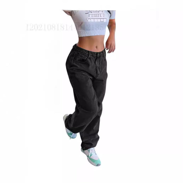 Women nan relaxed-fit baggy jeans with high waist and deep crotch Mune Fashion
