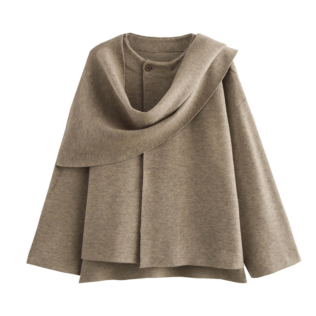 Mune | Women asymmetrical poncho-like jacket made of soft material