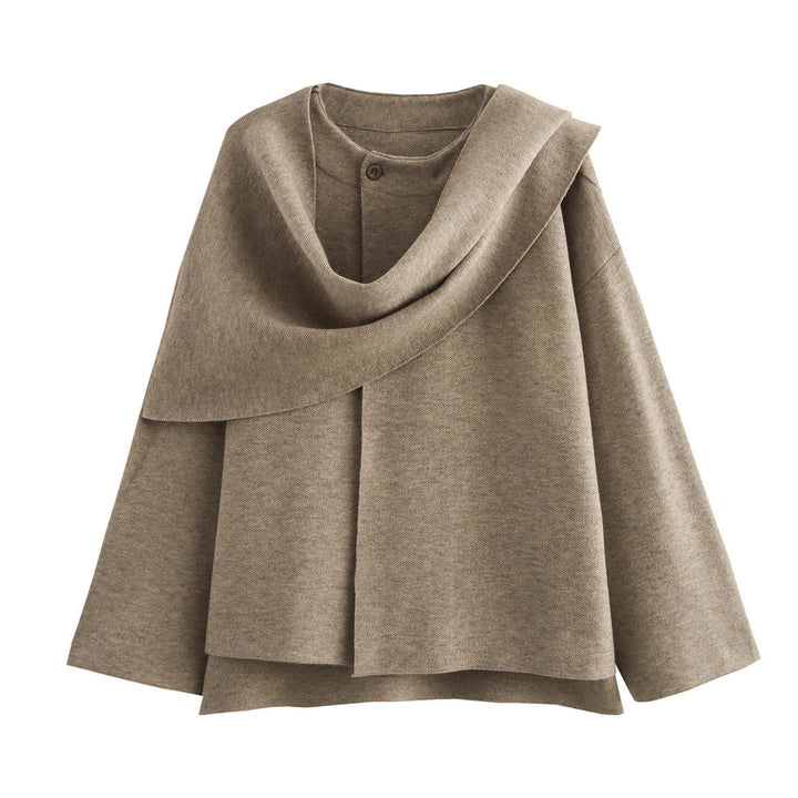 Mune | Women asymmetrical poncho-like jacket made of soft material
