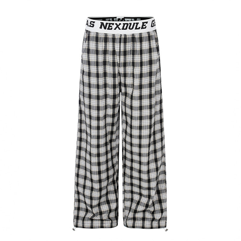 Women's Wide Palazzo Lounge Pants with Elastic Logo Waistband and Adjustable Hem Mune Fashion