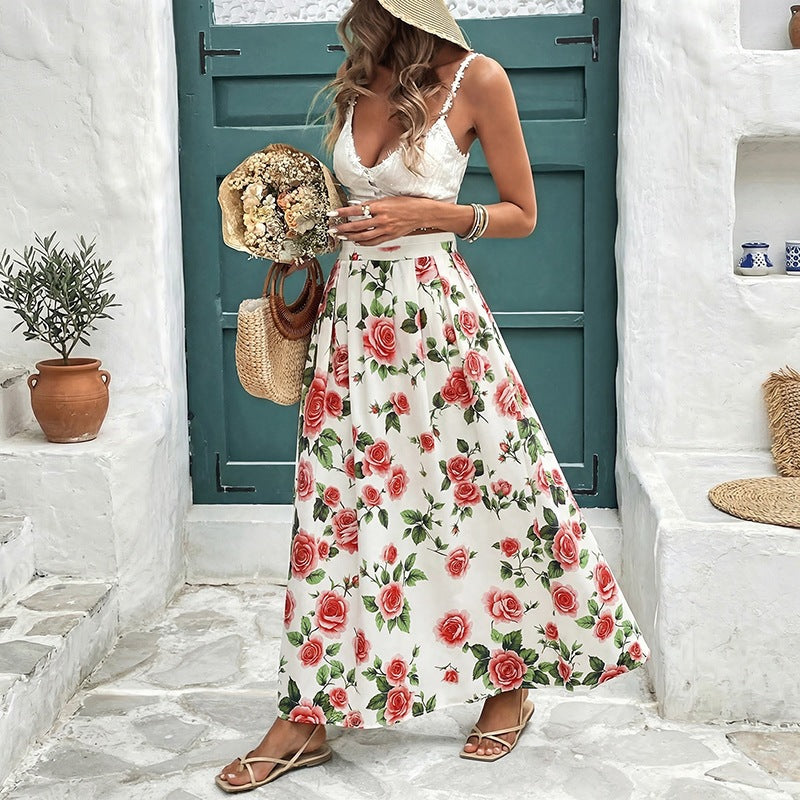 Ladies High-Quality Maxi Skirt with Floral Patterns Mune Fashion