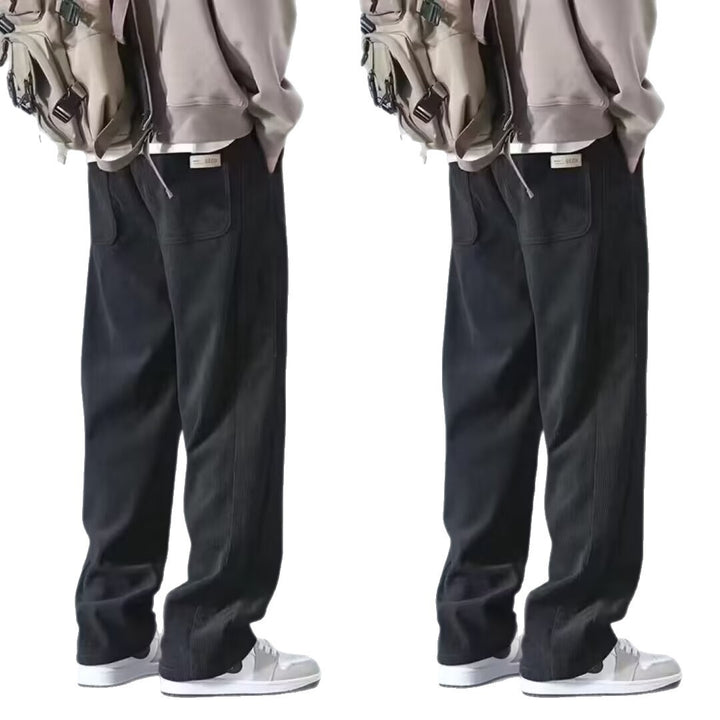 Men's Casual Corduroy Jogging Pants with Comfort Waistband Mune Fashion