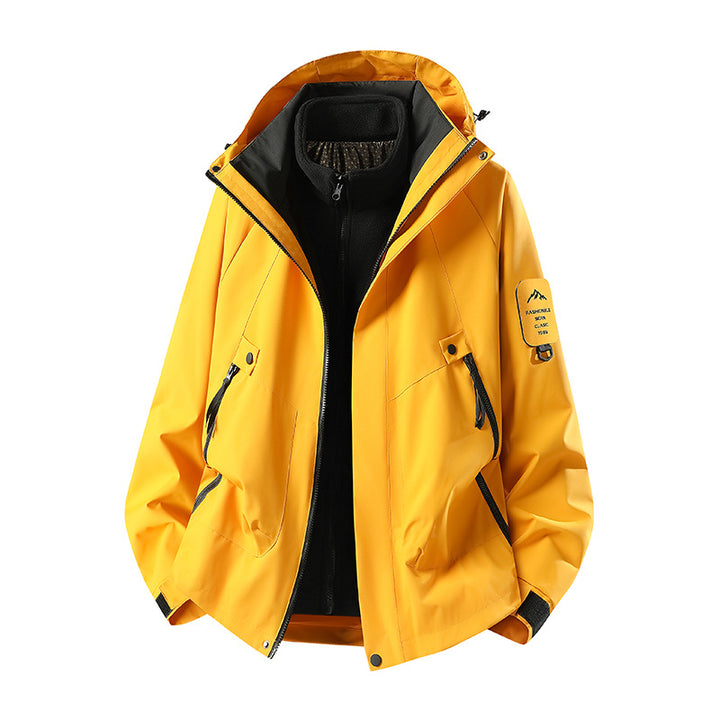 Men's Two-in-One Weather Protection Jacket with Removable Padded Vest and Adjustable Hood Mune Fashion