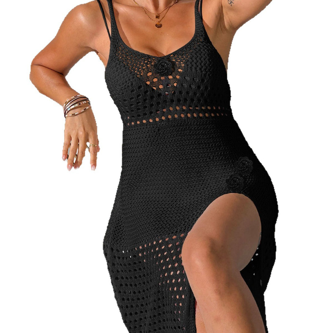 Women's crocheted beach dress with side slit Mune Fashion