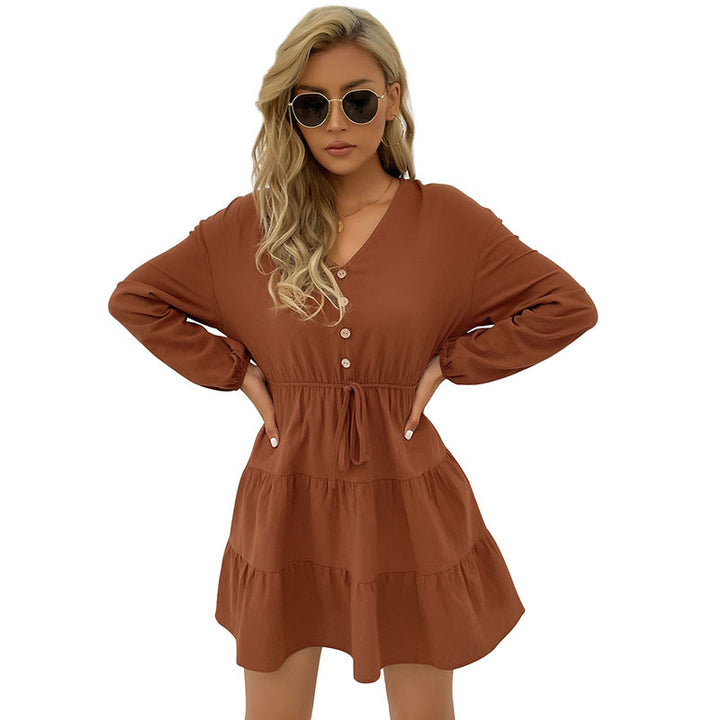 Ladies Trendy Wrap Dress with Ruffle Details Mune Fashion