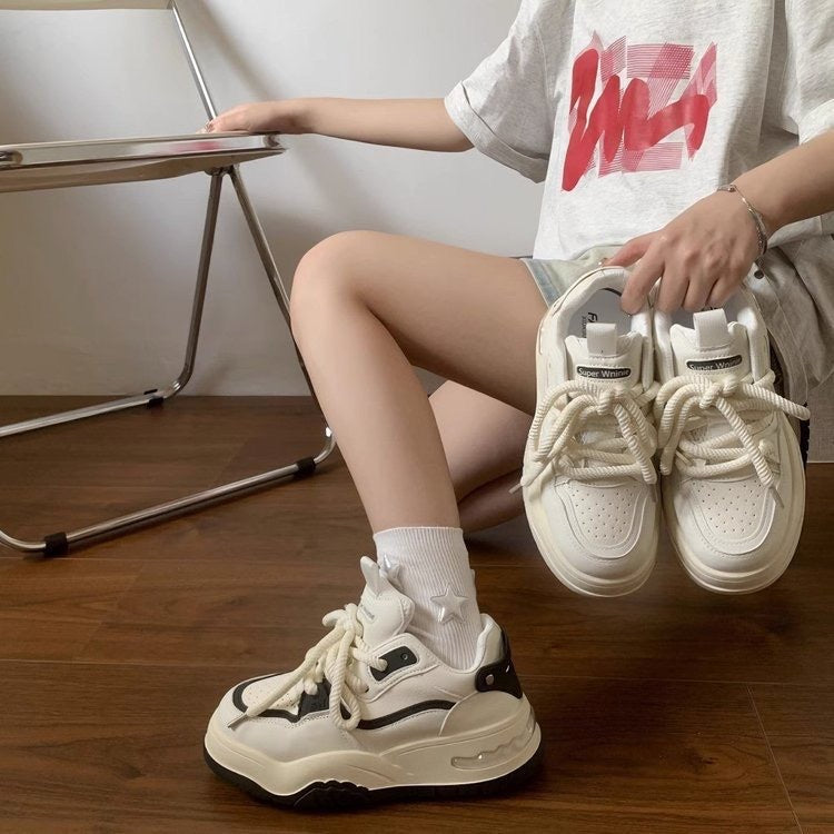 Ladies Trendy Chunky Sneakers with Sporty Design Mune Fashion