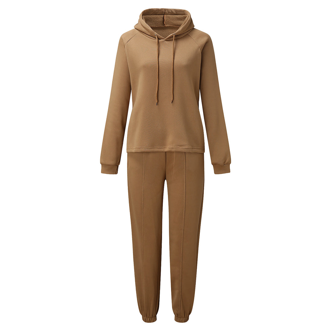 Women cozy lounge two-piece set with oversized hoodie, balloon sleeves, and tailored joggers Mune Fashion