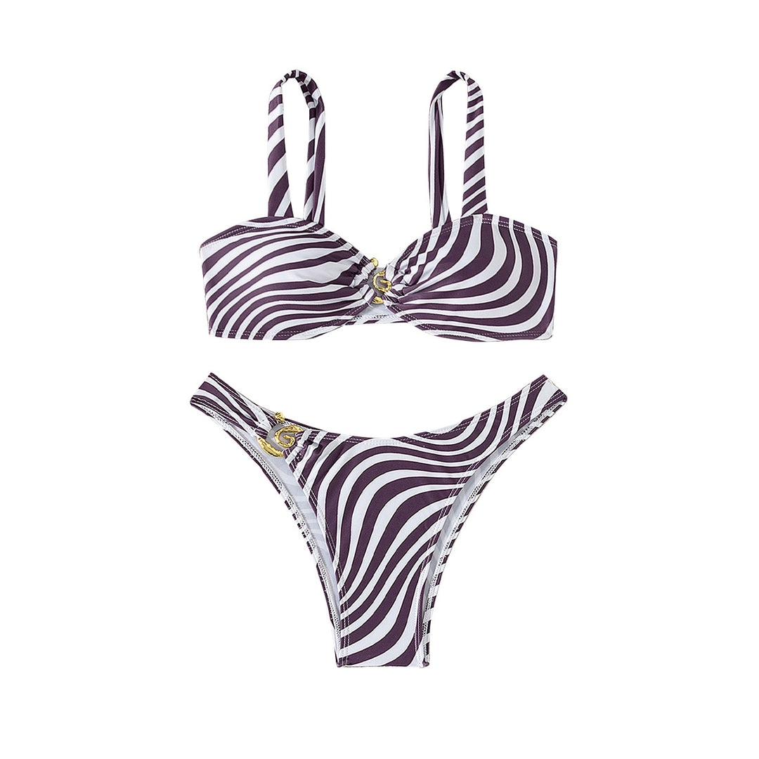 Women's bikini with elegant bustier design and side tie detail Mune Fashion