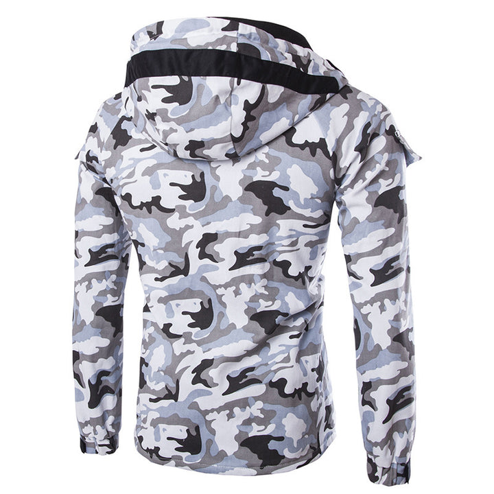 Men's non-insulated parka jacket with hood, insulated quilted filling, and multifunctional pockets Mune Fashion