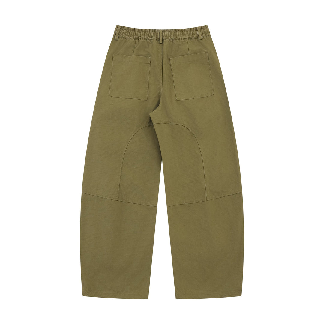 Women's Wide Cargo Culotte with Elastic Waistband and Large Flap Pockets Mune Fashion