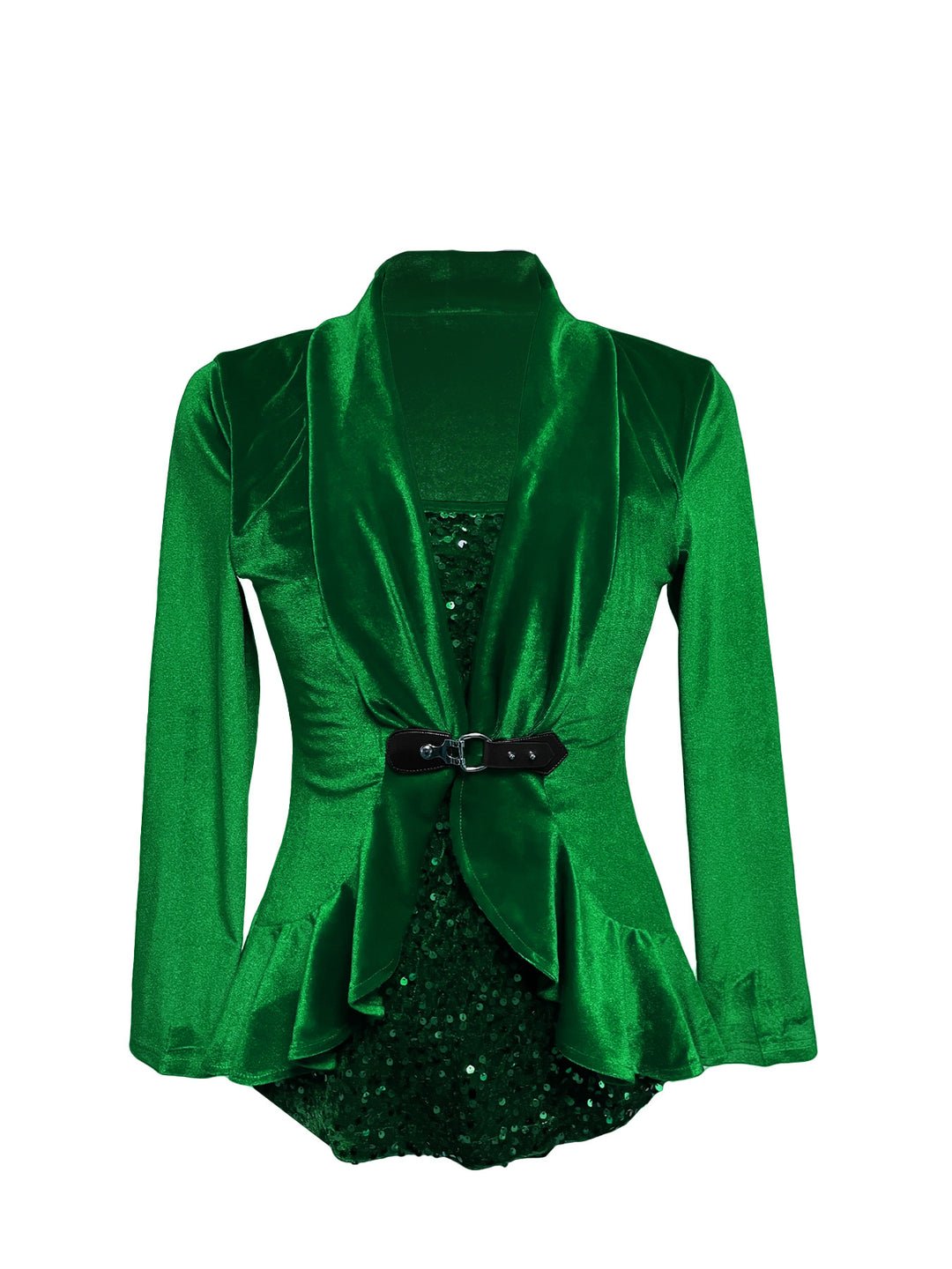 Women nan tailored velvet blazer with shawl collar and decorative belt Mune Fashion