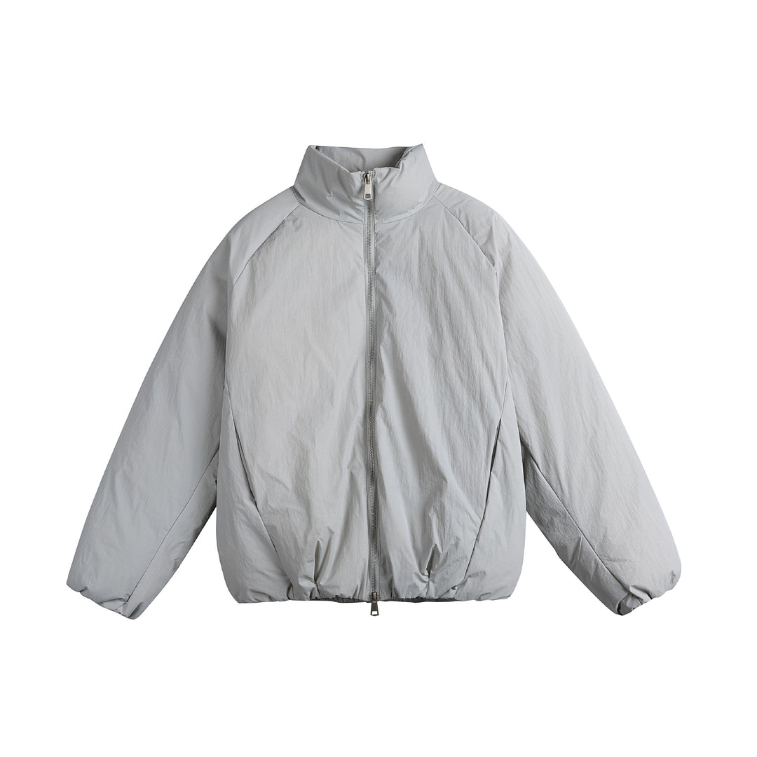 Unisex Oversized Padded Jacket with High Stand-Up Collar and Two-Way Zipper Mune Fashion