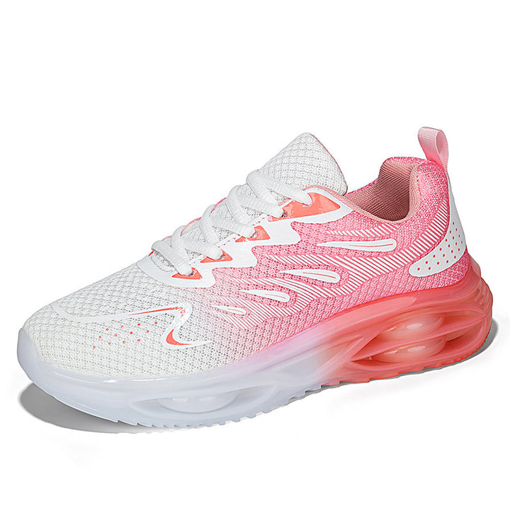 Women's trendy sports sneakers with visible air chamber midsole and seamless knit upper Mune Fashion