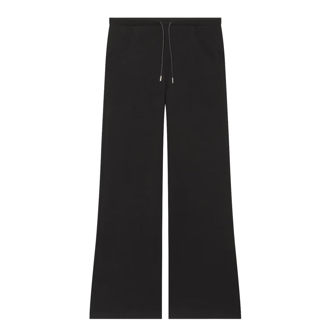 Women's Wide High-Waist Jersey Pants with Drawstring and Wide Leg Drune