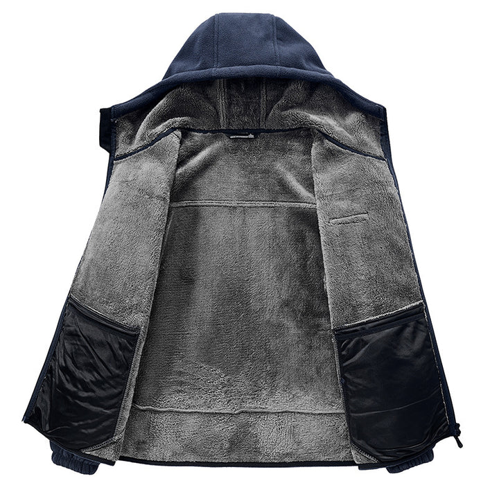 Men's Thermo-Fleece Hoodie with insulating Sherpa trim and concealed zip pockets Mune Fashion