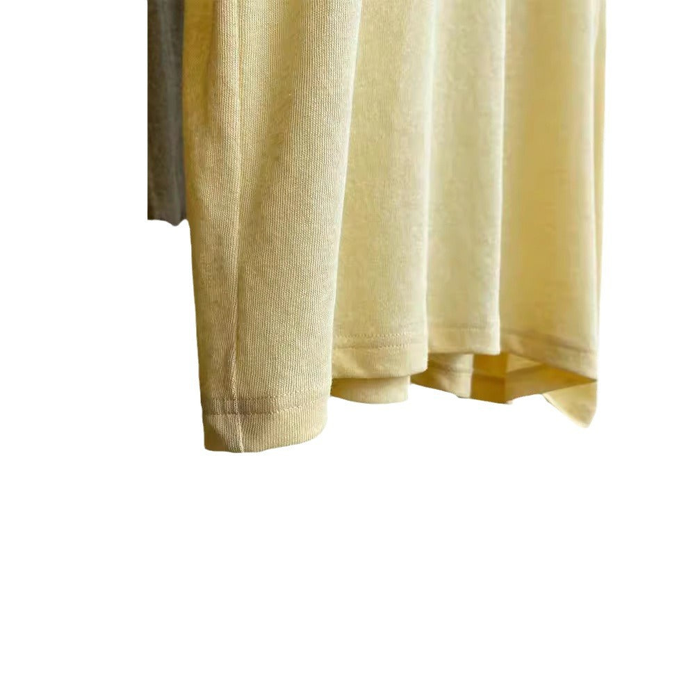 Women's Casual Long Sleeve Shirt with V-Neck Mune Fashion