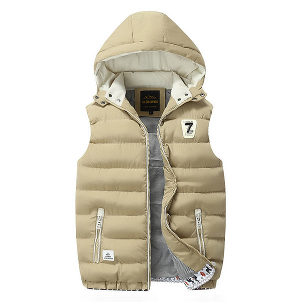 Men's Thermal Insulated Padded Vest with Hood
