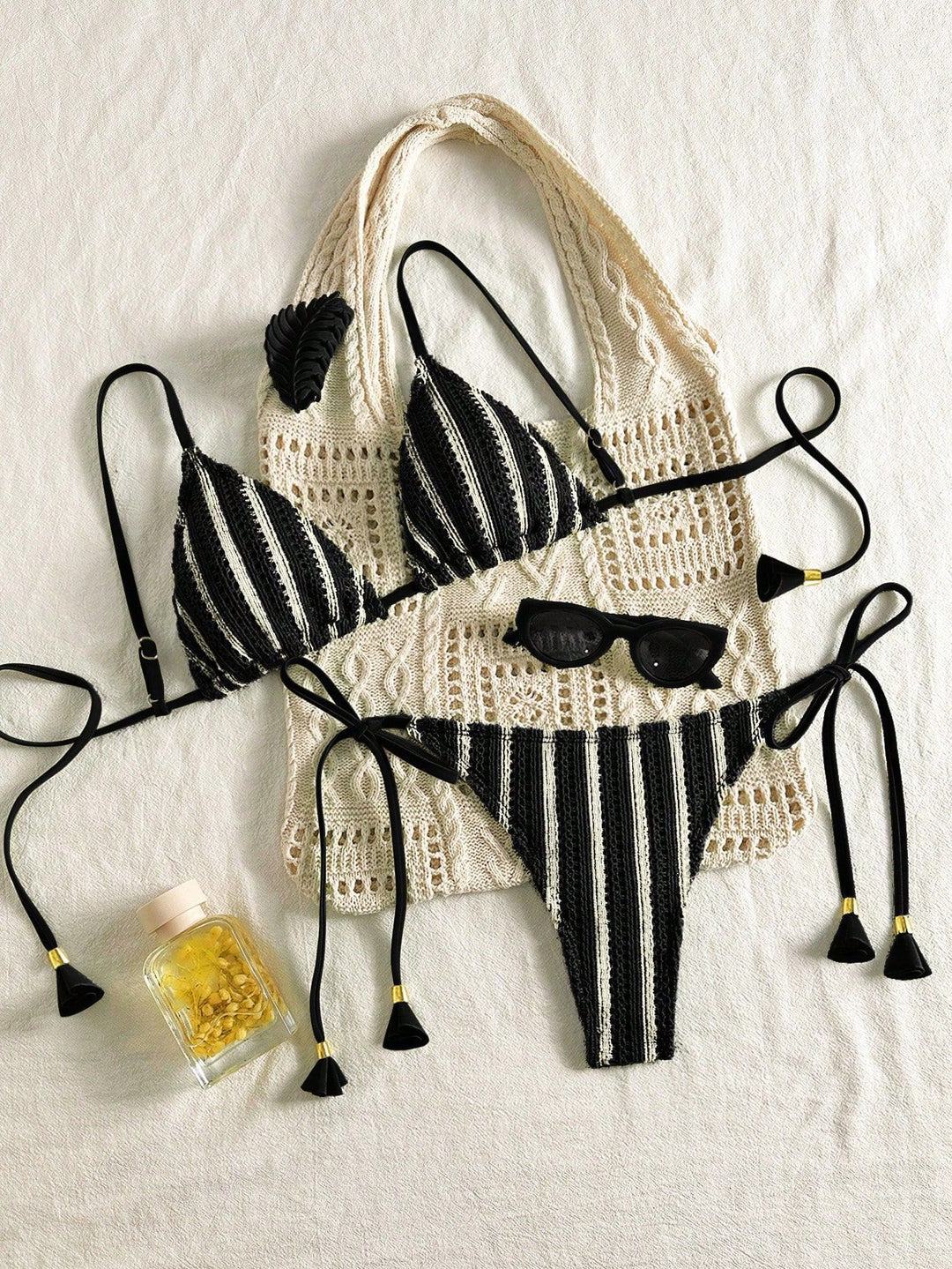 Women Strappy Bikini Set with Adjustable Straps Mune Fashion
