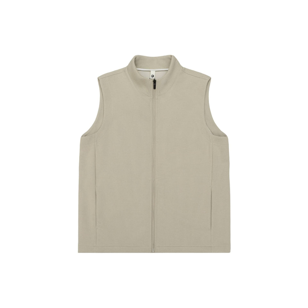 Women's sleeveless knitted vest with stand-up collar and full-length zipper Mune Fashion