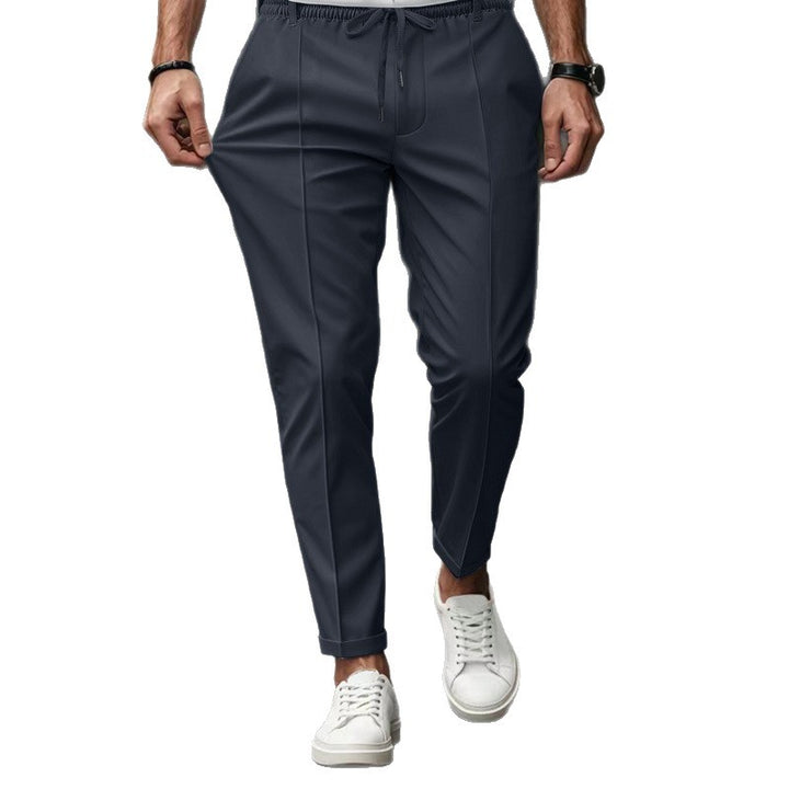 Men's trendy tapered jogging pants with crease and drawstring Mune Fashion