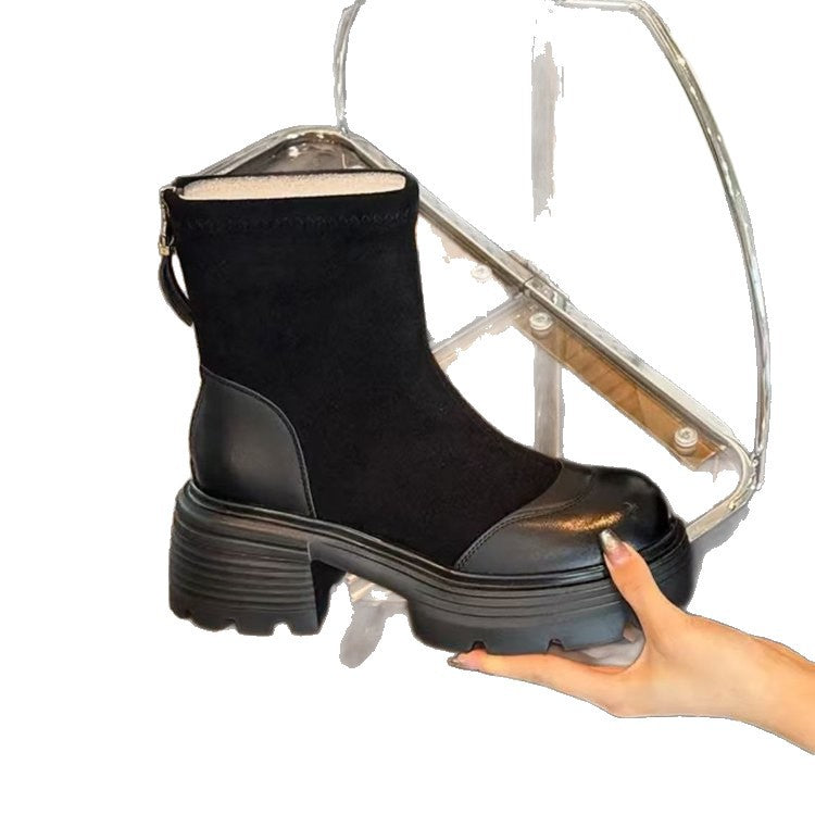Women's Stylish Ankle Boots with Block Heel Mune Fashion