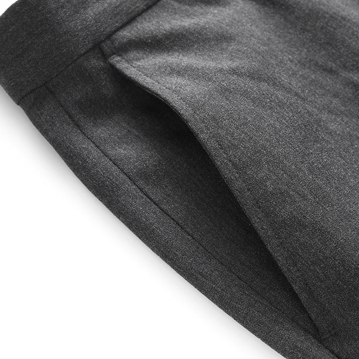Men's narrow pleat dress pants made of stretchy cotton blend with straight leg Mune Fashion